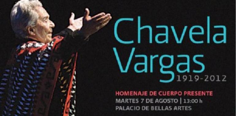 Homenaje a Chavela Vargas en el Palacio de Bellas Artes de México D.F.