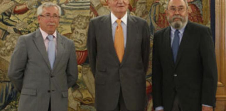 UGT y CCOO trasladan al Rey su preocupación por la situación económica y democrática de España