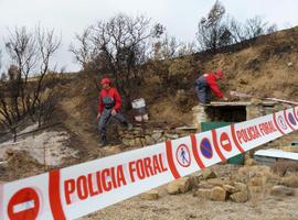 La Policía Foral imputa a dos apicultores el origen del incendio de Ujué 