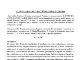 Oblanca: La masacre de peces en el Pas es un delito  tipificado y penado en el Código Penal