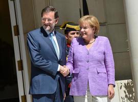 Rajoy y Merkel, de acuerdo en la continuidad del euro pero sin entrar en detalles