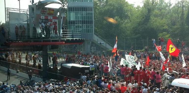 Gran remontada de Alonso en Monza para finalizar tercero