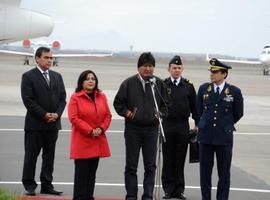 Morales urge integración de países de América Latina con naciones árabes a su llegada a Lima