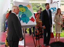 El presidente de Panamá y Los Príncipes de Asturias inauguran monumento en La Cinta Costera