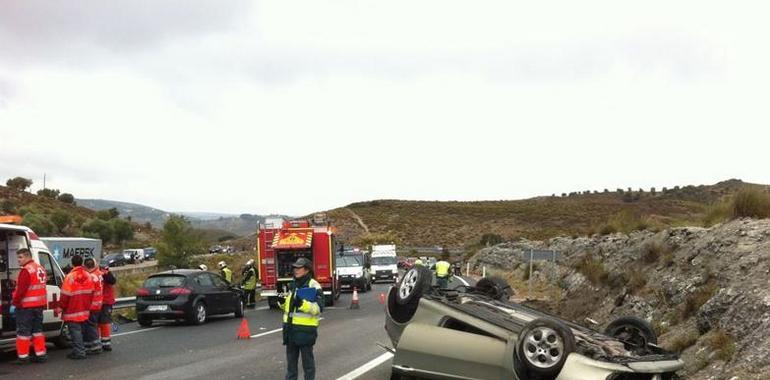 Ocho heridos en un accidente múltiple en Perales de Tajuña