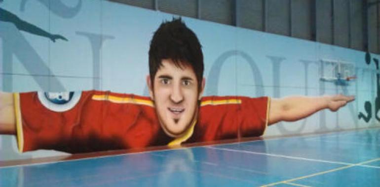 David Villa, protagonista del graffiti más grande del mundo
