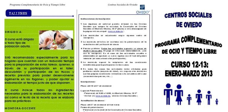 Oferta cursos 2013: Cata de vinos y Cocina Express