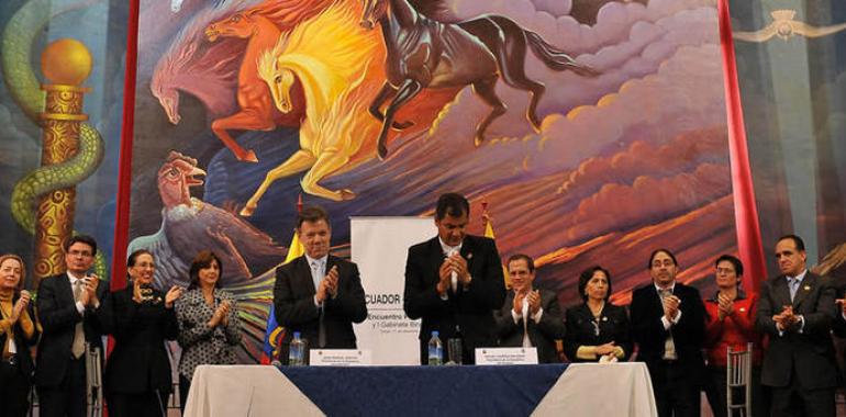 Correa y Santos mantienen un encuentro "histórico para los dos países"
