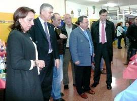 Concejales de Oviedo visitan la exposición de reciclaje creativo del Colegio Germán Fernández Ramos