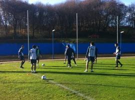 Baquero y Xavi Moré se ejercitan al margen