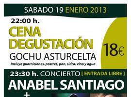 Cena de gochu asturcelta y concierto de Anabel Santiago en Villanueva de Santo Adriano