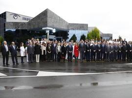 Los Principes en Asturias con la familia minera y el Instituto Fernández Vega