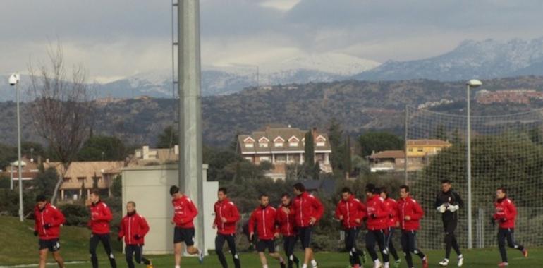 El Sporting se entrenó en la Ciudad del Fútbol de Las Rozas