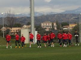 El Sporting se entrenó en la Ciudad del Fútbol de Las Rozas