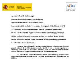 Alerta por riesgo de aludes en los tres macizos asturianos este fin de semana