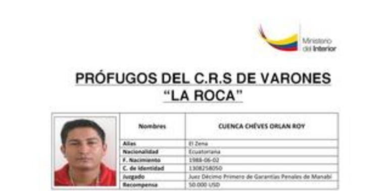 Hasta $100 mil de recompensa para quienes den información sobre prófugos de “La Roca” 