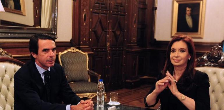 Cristina Fernández se reunió con el ex mandatario español José María Aznar