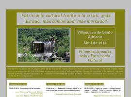 Primeras Jornadas sobre Patrimonio Cultural en Santo Adriano