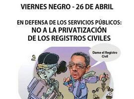 La Marea Negra convoca el viernes contra la privatización de los Registros Civiles 