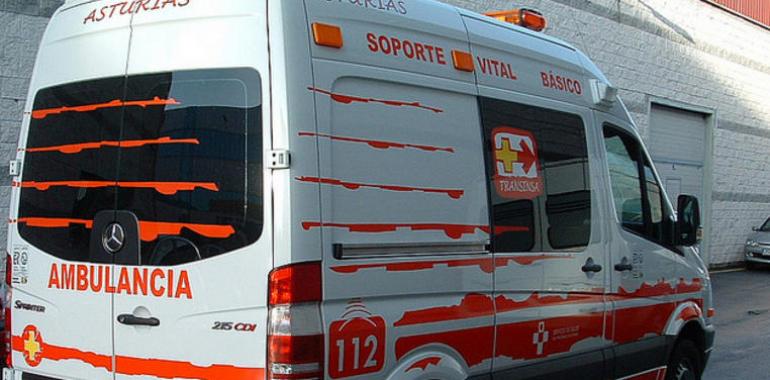 Herido de consideración un trabajador atropellado por una grúa en Valnalón