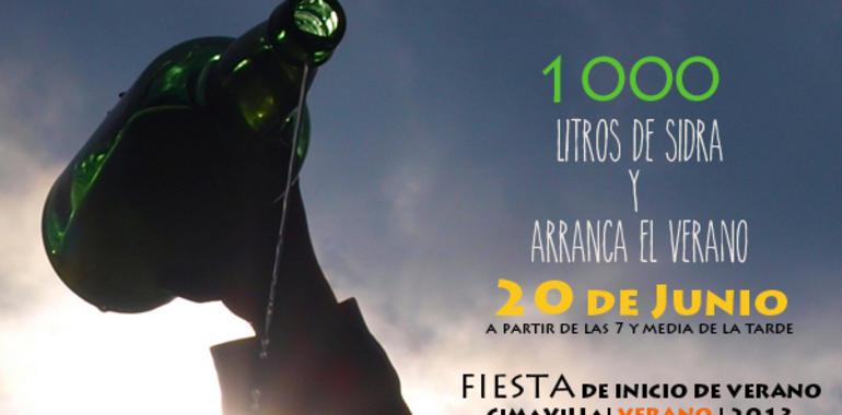 Los hosteleros de Cimavilla regalen mil cien litros de sidra