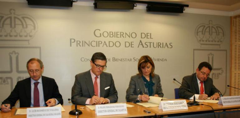 Convenios del Principado con tres entidades financieras para paliar los desahucios  