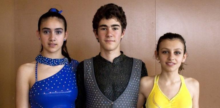 Tres asturianos en el nacional de patinaje artístico