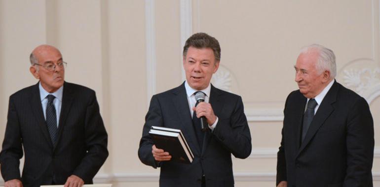Santos agradece al expresidente Belisario Betancur por su apoyo al proceso de paz