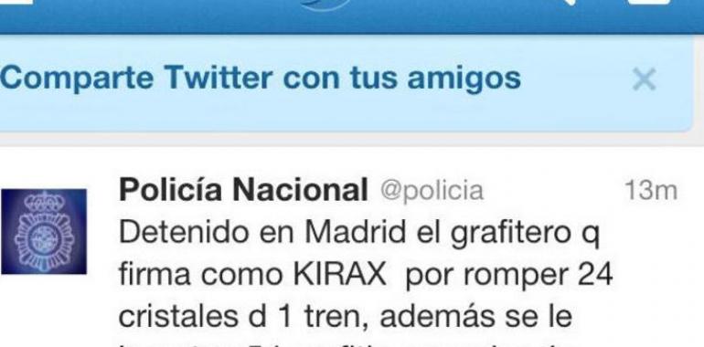 Detenido Kirax líder de Original Writers por cargarse 24 cristales de un tren en Valdemoro 