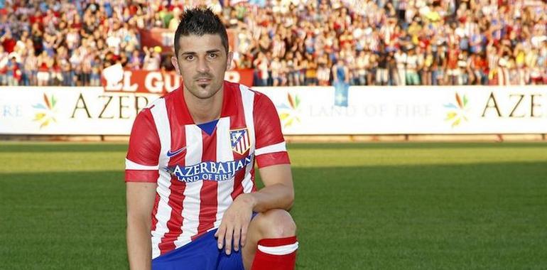 David Villa se presenta ante 20.000 aficionados atléticos