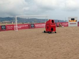 Todo listo en Gijón para el Campeonato Fútbol Playa