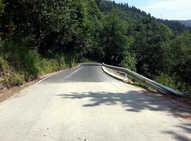 Abierta al tráfico la carretera local de Santullano a Piedratecha tras un mes de obras