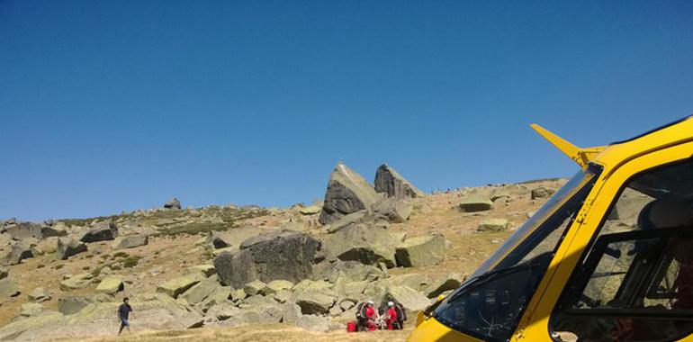 Rescatada una montañera de 36 años herida en Hoya de Moros, Candelario