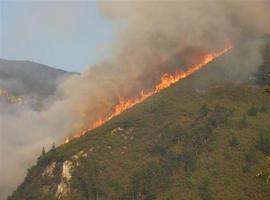 Un incendio en Caín obliga a cortar la Ruta del Cares 