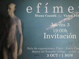  Exposición \efímero\ de Diana Coand y Víctor Velasco en Avilés