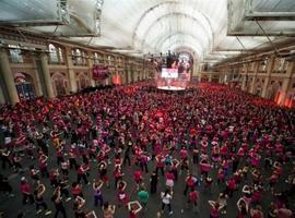 \zumbathon\ solidario en el Náutico de Gijón