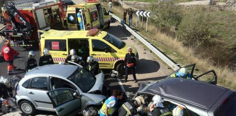 Un muerto y dos heridos graves tras una colisión frontal en Colmenar Viejo