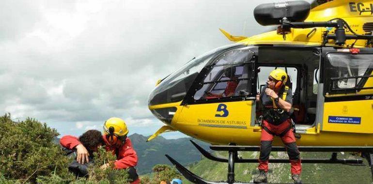Rescatada una excursionista herida en el monte Hibeo, en Llanes