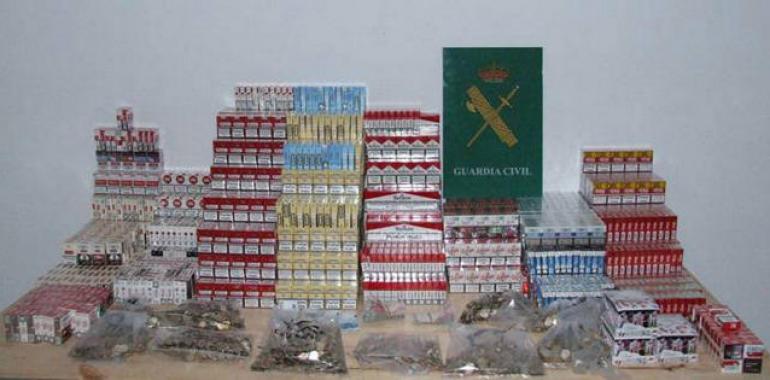 Dos detenidos en Cangas del Narcea con 3.000 cajetillas de contrabando