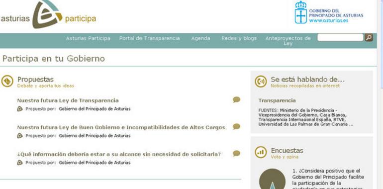 El Principado abre una web para la participar en las leyes de Buen Gobierno y Transparencia