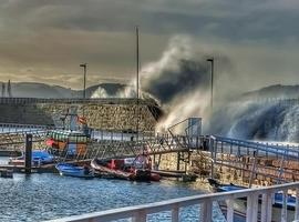 Alerta por lluvias, fuertes vientos y oleaje en el litoral asturiano