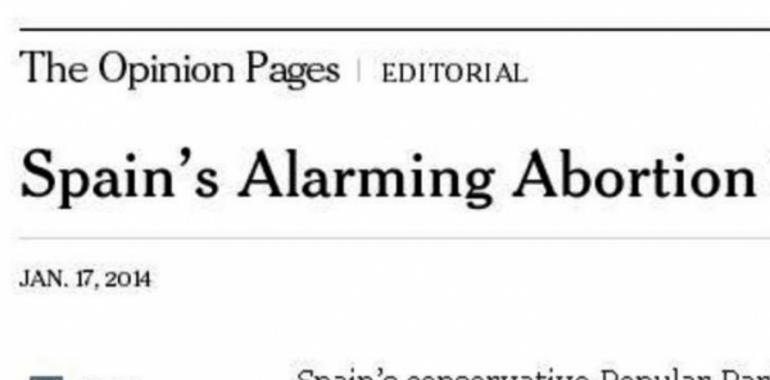 El New York Times trata El alarmante debate sobre el aborto en España 