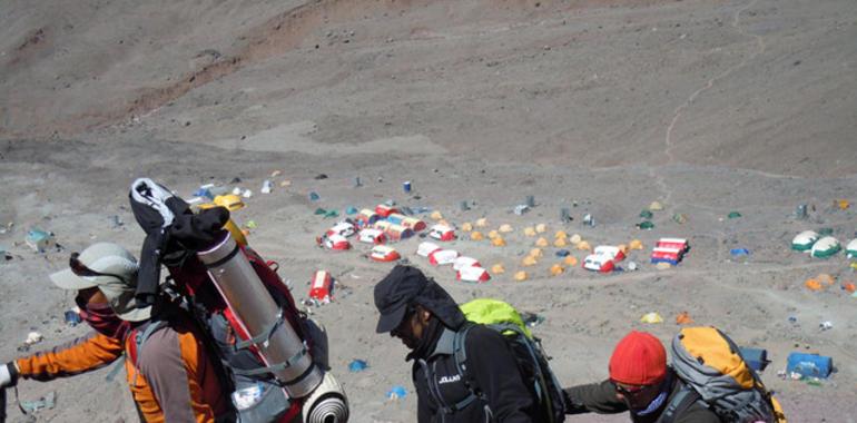La expedición asturiana comienza el asalto a la cumbre del Aconcagua