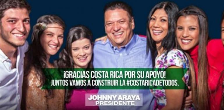 Johnny Araya, candidato del PLN, vencedor en los comicios presidenciales en Costa Rica  