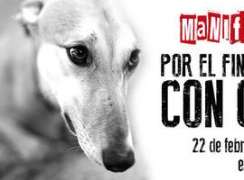 Concentración por el fin de la caza con galgo en Madrid 