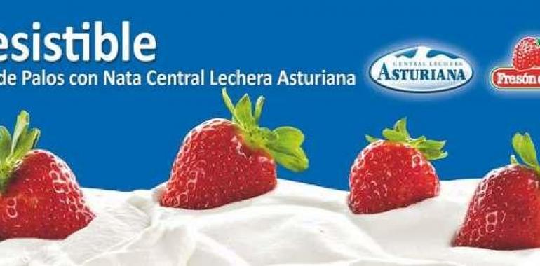 Fresón de Palos con nata Central Lechera Asturiana, un placer irresistible