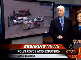 Nueve heridos en una explosión y vertido químico en la planta Rolls Royce de Indianápolis