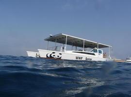 El catamarán de WWF llega a Valencia impulsado por el sol y sin emitir CO2