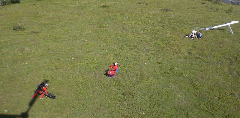 Piloto de ala delta herido tras una caída en Arcones