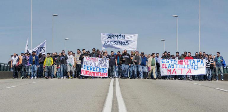 Manifestación el jueves con los trabajadores de Armón en el Humedal, Gijón